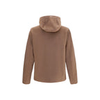 Brown Polyester Full-Length Jacket
