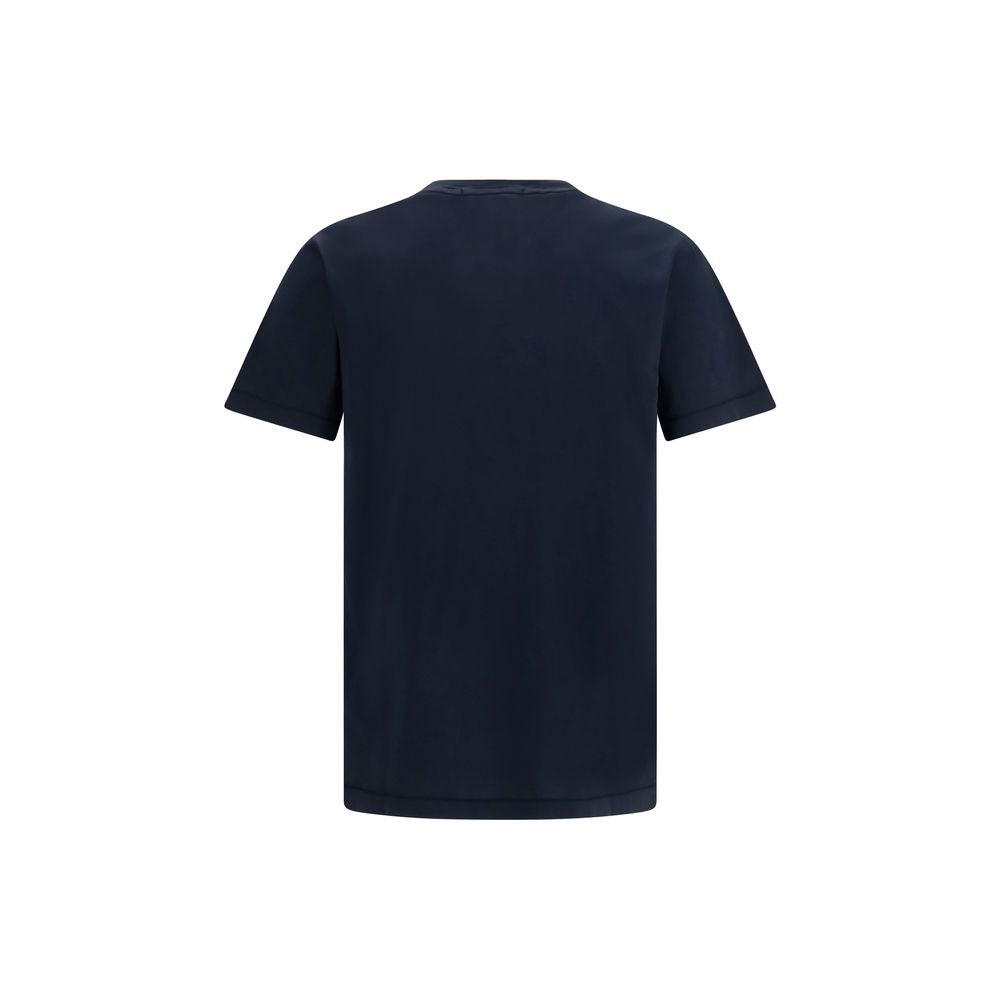 Blue Cotton Crewneck T-Shirt