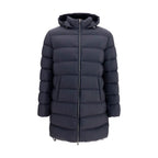 Full-Length Black Polyamide Padded Jacket