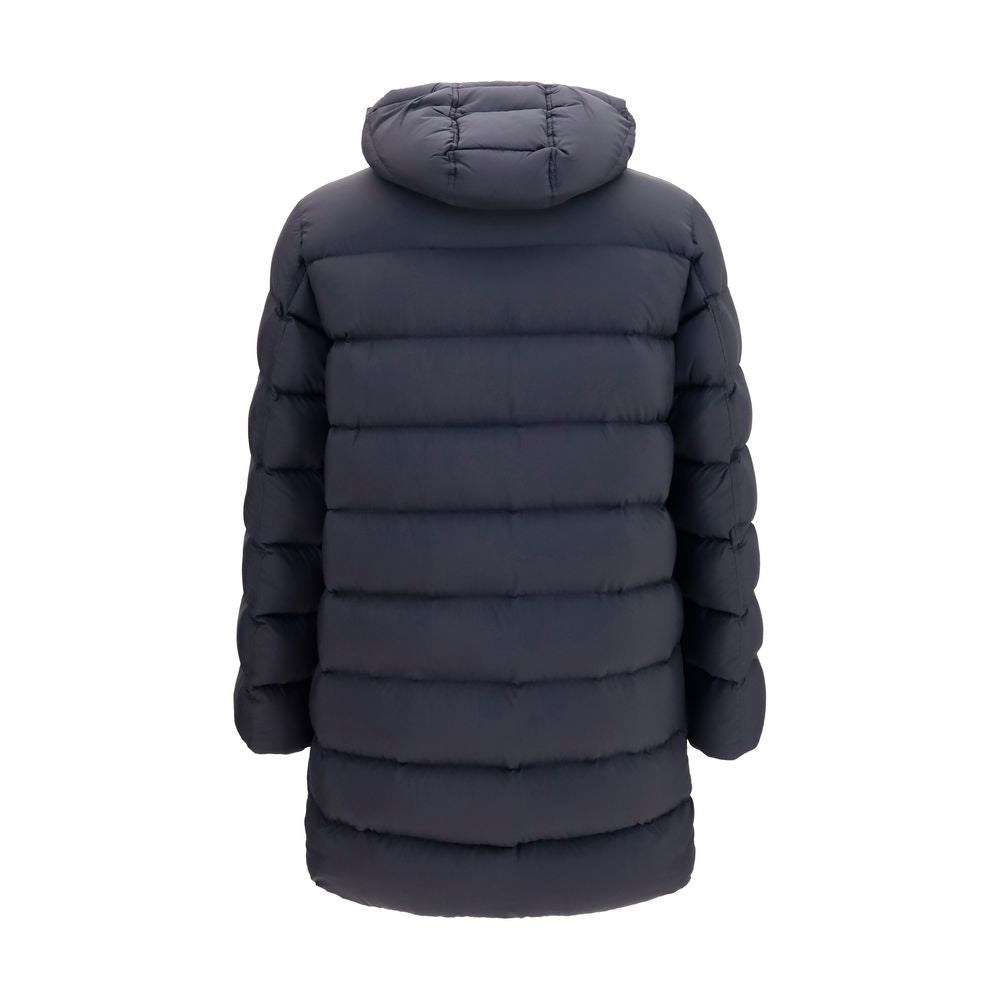 Full-Length Black Polyamide Padded Jacket