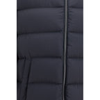 Full-Length Black Polyamide Padded Jacket