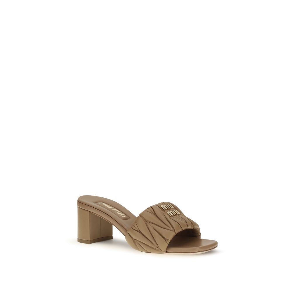 Beige Lamb Ovis Aries Aries Platform Sandals