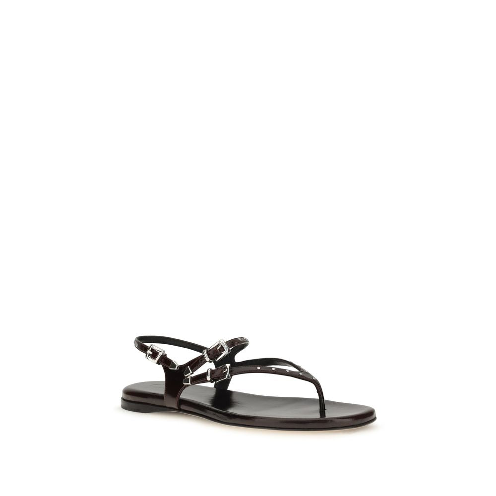 Glossy Lambskin Susanna Sandals