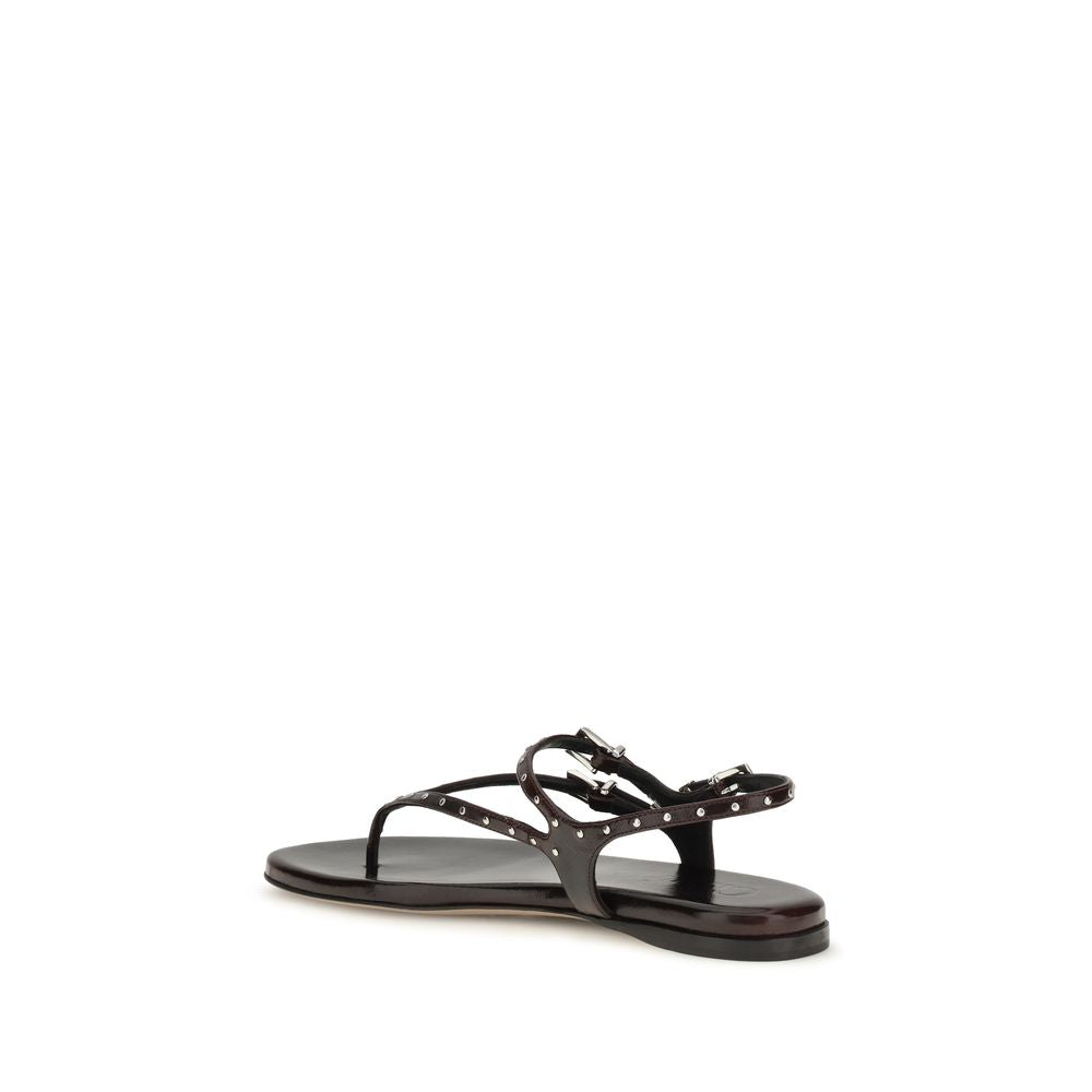 Glossy Lambskin Susanna Sandals