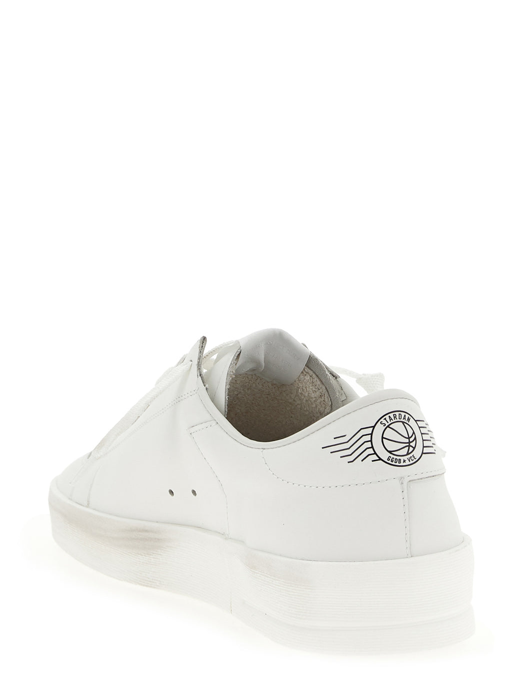 White Cowhide Low Top Sneakers