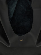 Black Calfskin Shoulder Bag