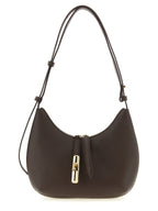 Brown Calfskin Shoulder Bag