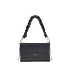 Black Calf Leather Shoulder Bag
