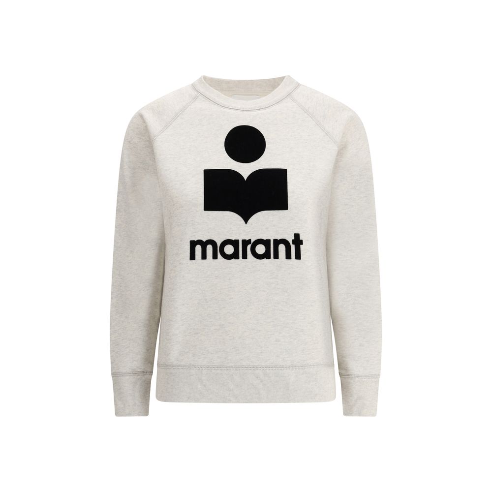 White Cotton Mélange Sweatshirt