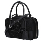 Small Black Fabric Handbag