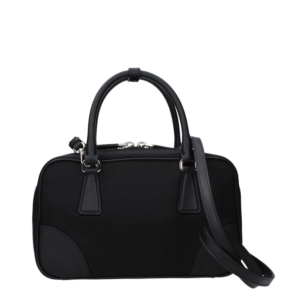 Small Black Fabric Handbag