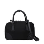 Small Black Fabric Handbag