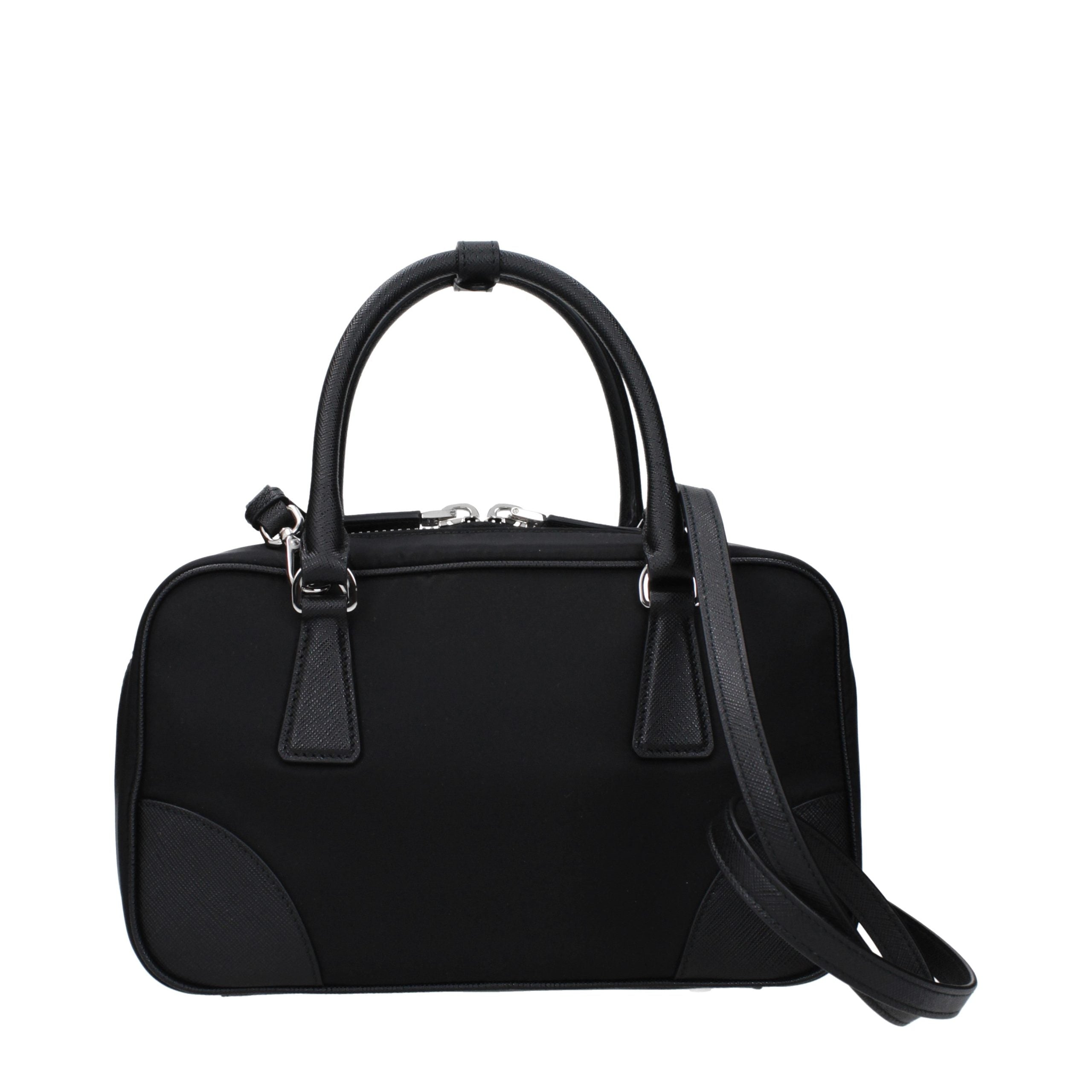 Small Black Fabric Handbag