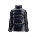 Black Quilted Polyamide Full-Length Jacket