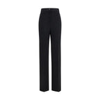 Black Wool Flared Pants