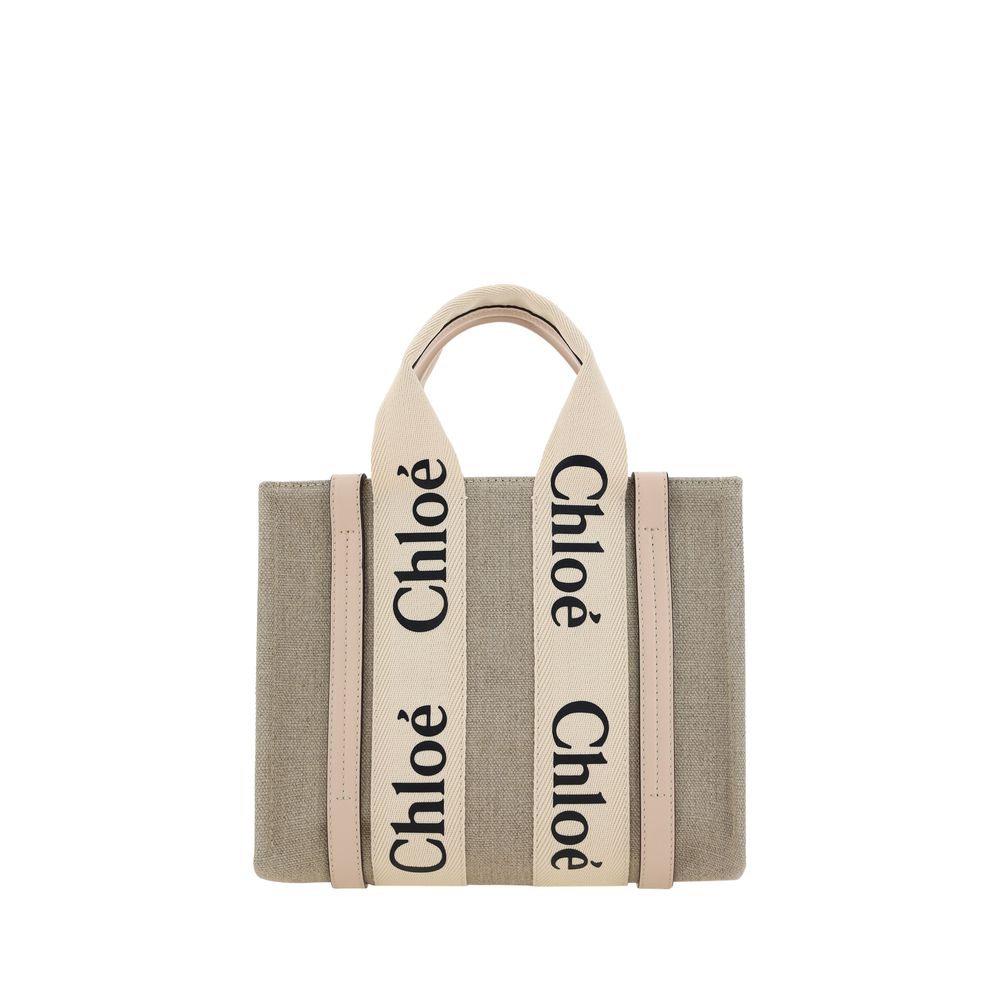 Brown Linen Woody Canvas Tote Bag