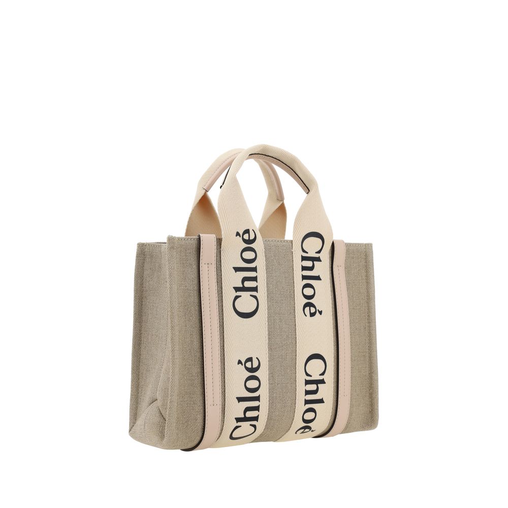 Brown Linen Woody Canvas Tote Bag