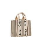 Brown Linen Woody Canvas Tote Bag