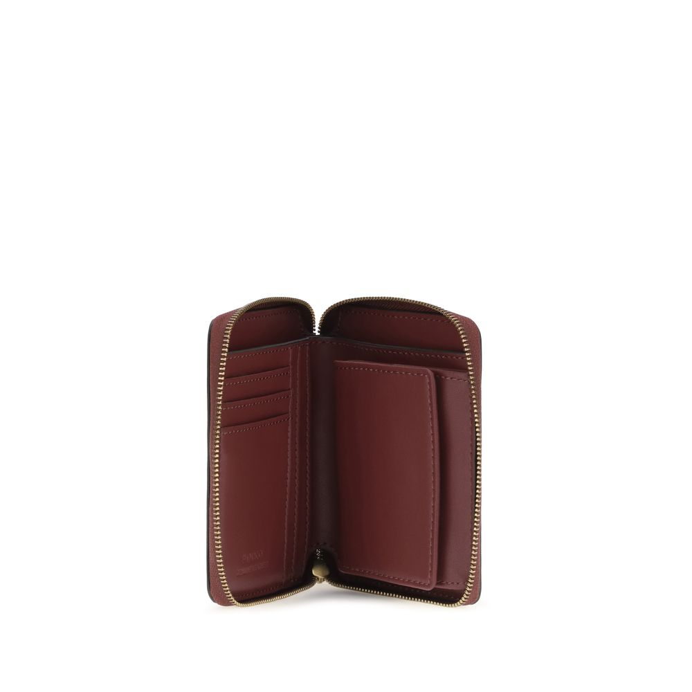 Multicolor Calf Leather Love Birds Compact Wallet