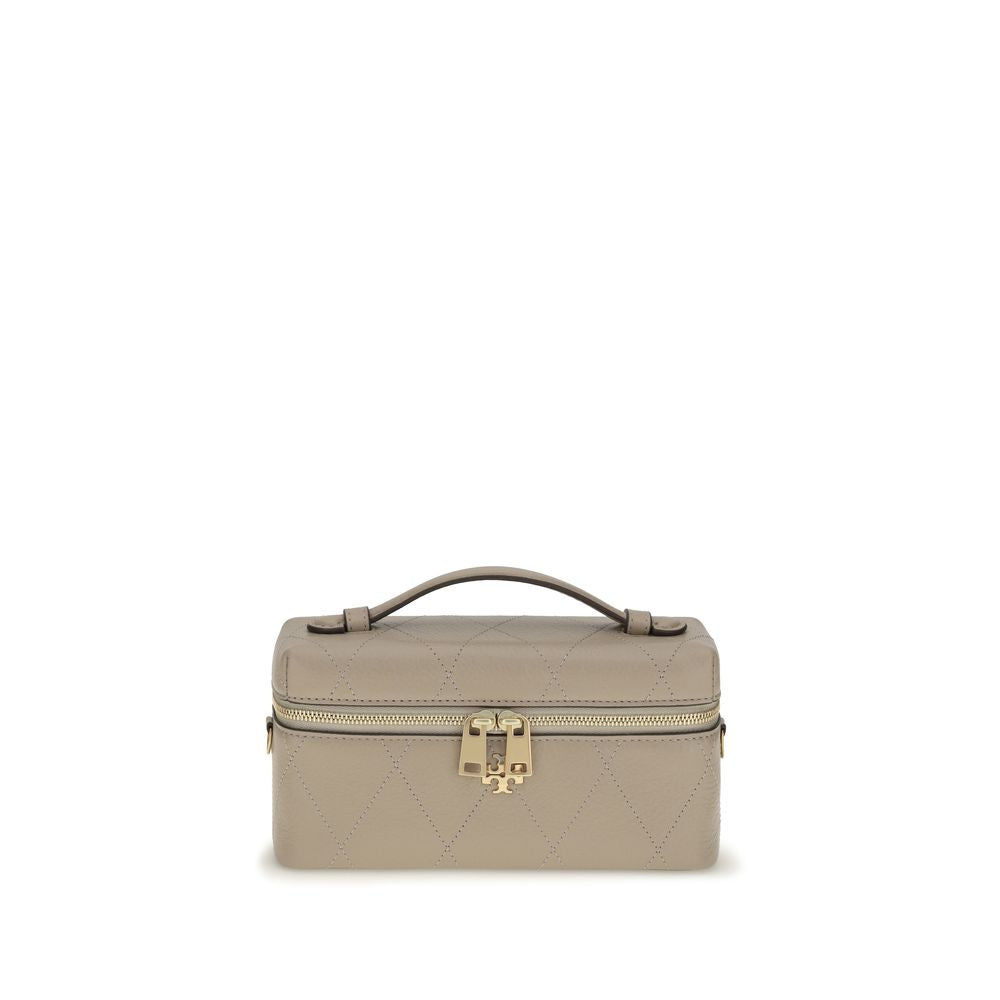 Gray Calf Leather Charlie Beauty Case
