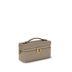 Gray Calf Leather Charlie Beauty Case