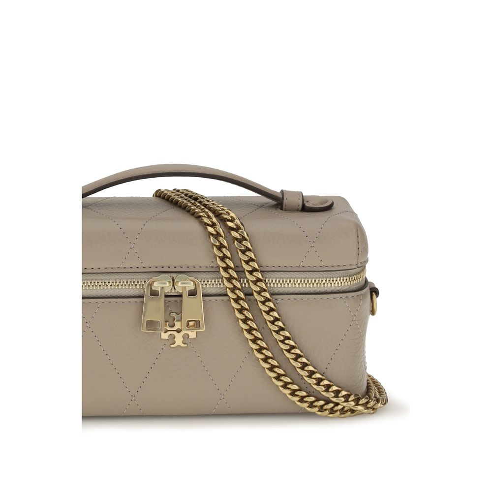 Gray Calf Leather Charlie Beauty Case