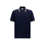 Blue Cotton Polo Shirt