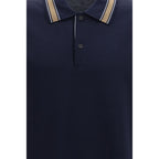 Blue Cotton Polo Shirt