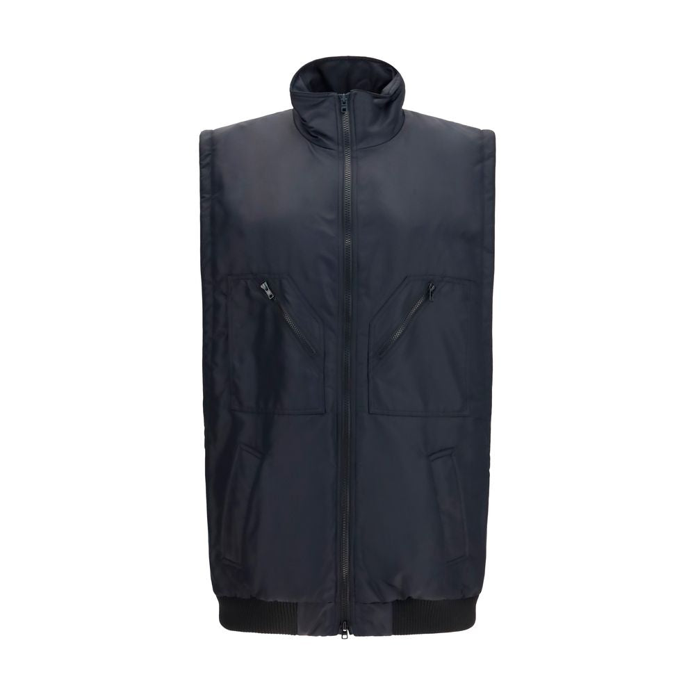 Oversized Polyamide Zip-Front Vest