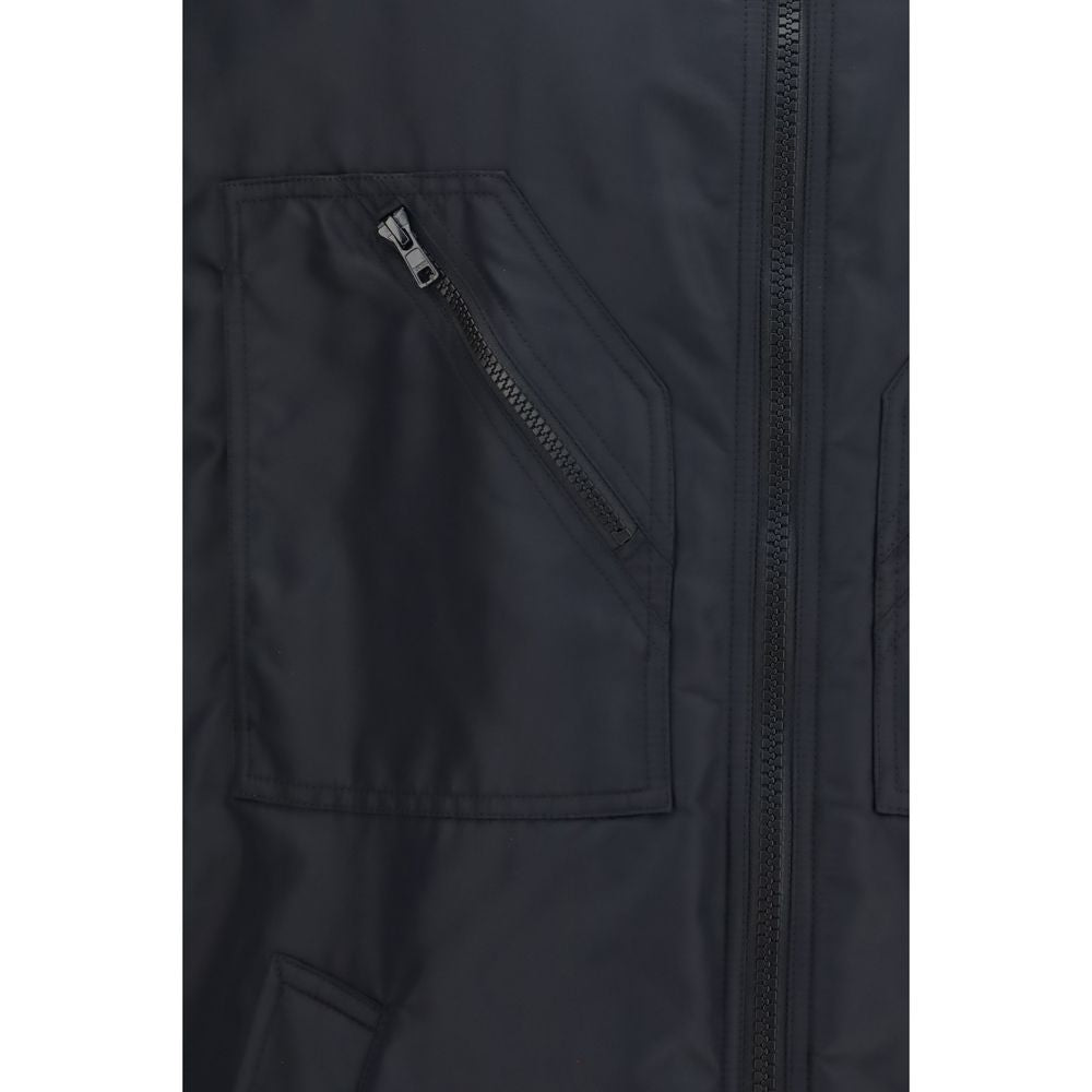 Oversized Polyamide Zip-Front Vest