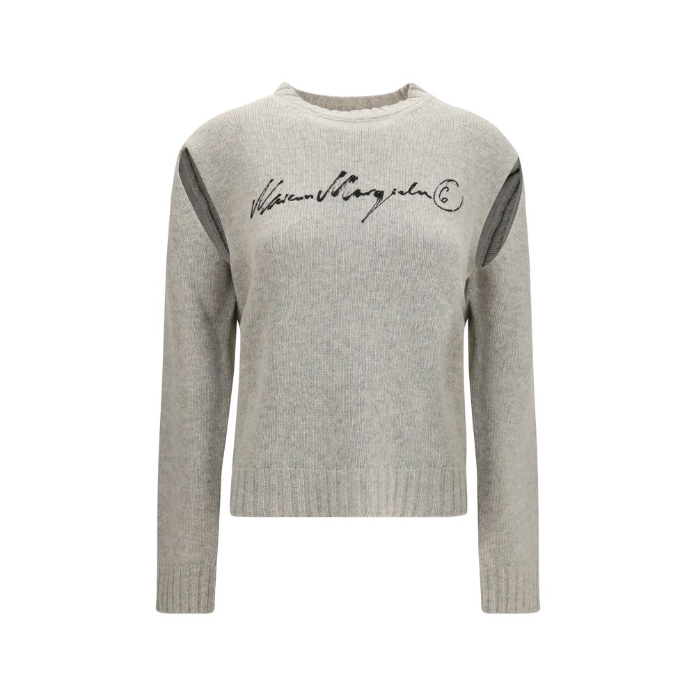 Merino Wool Shifted Panel Sweatshirt