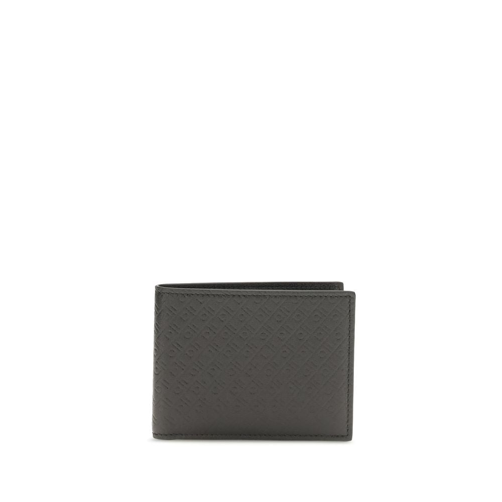 Calfskin Logo-Embossed Compact Wallet