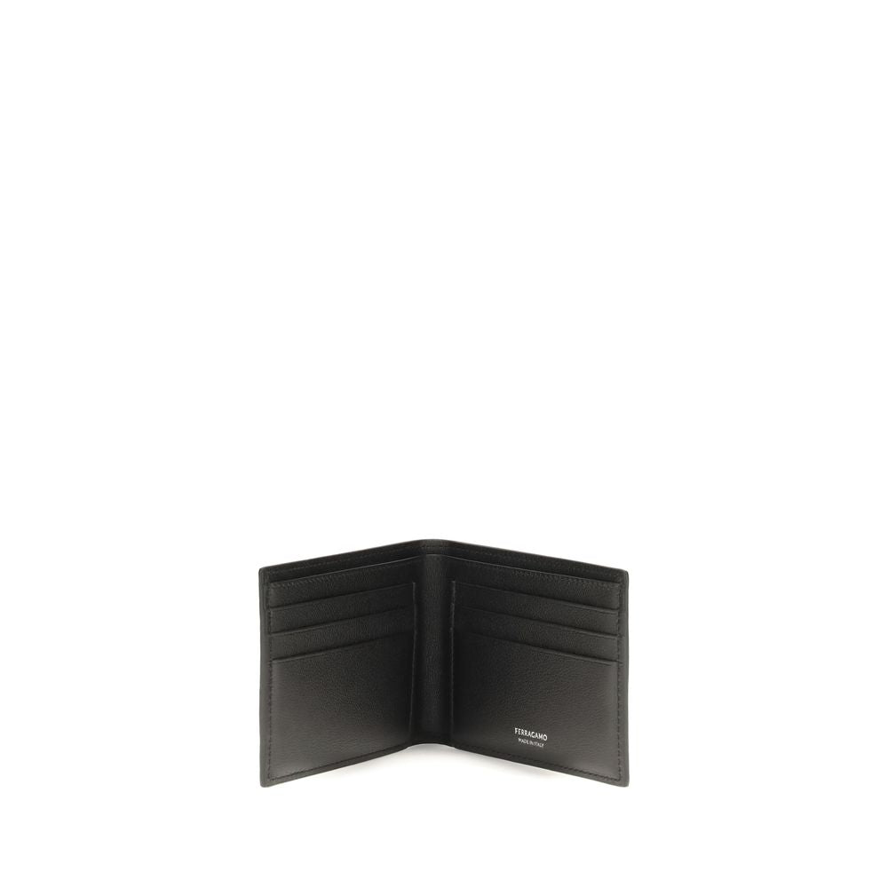 Calfskin Logo-Embossed Compact Wallet