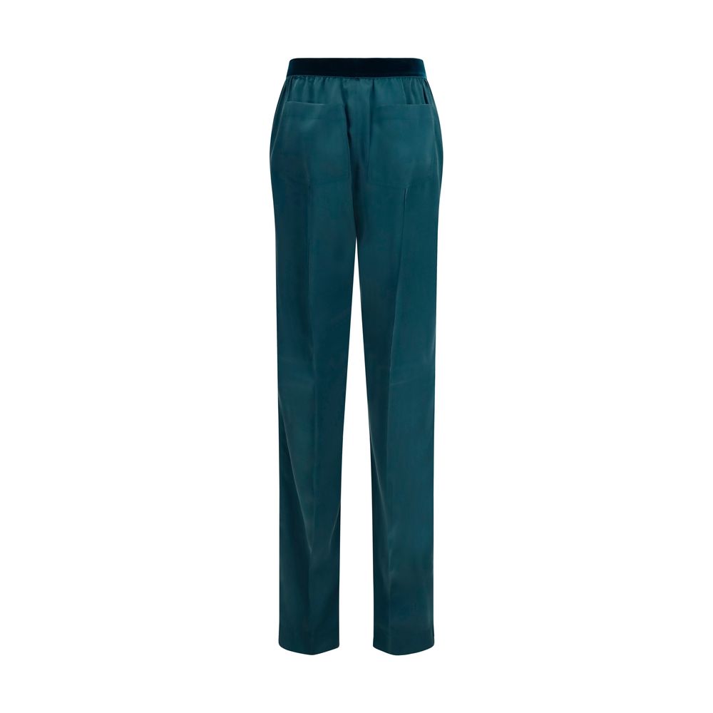 Silk Satin Wide-Leg Pants