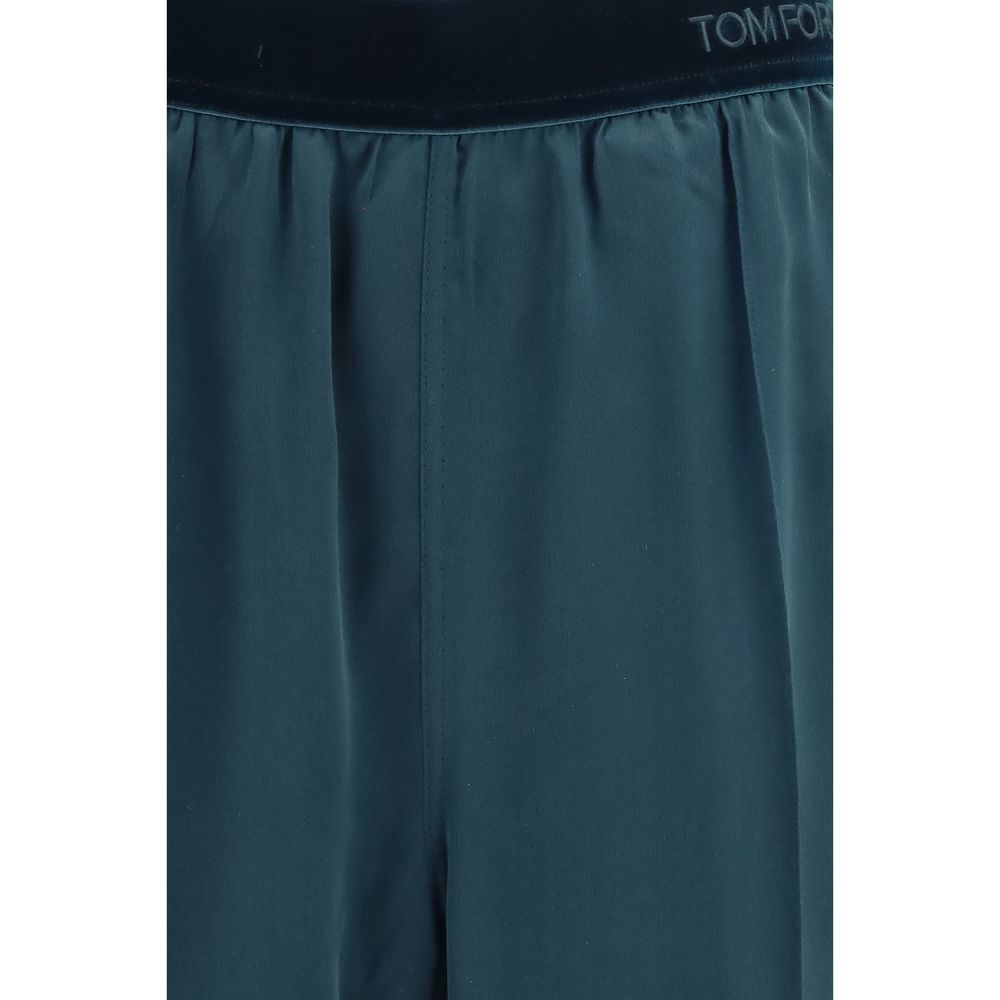 Silk Satin Wide-Leg Pants