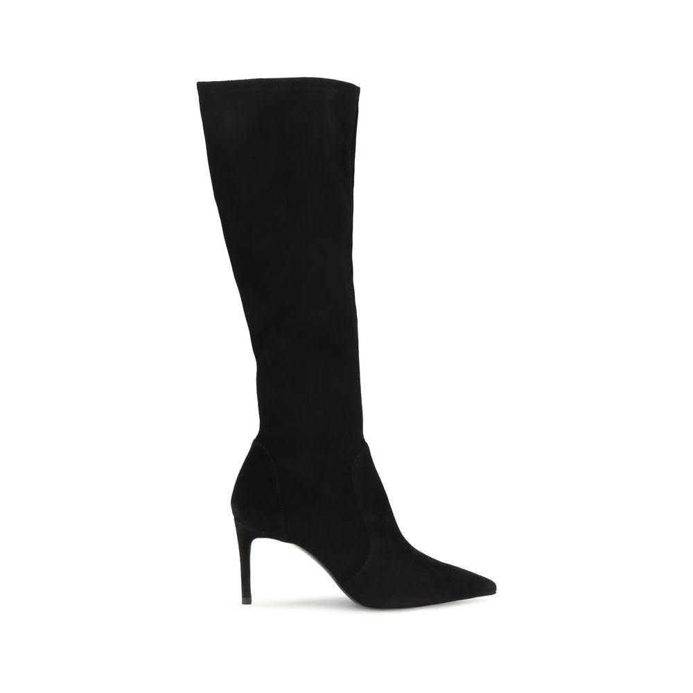 Black Calfskin Power Boots