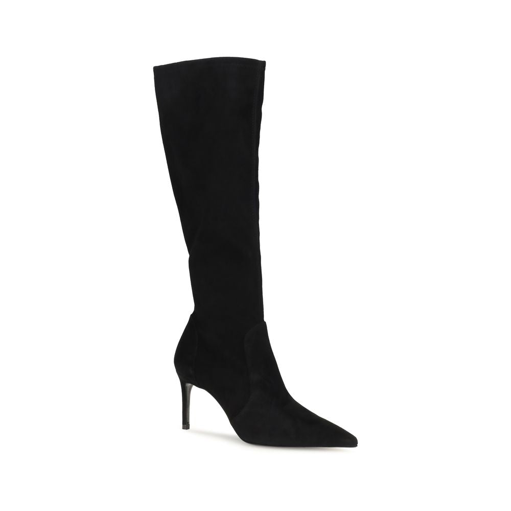 Black Calfskin Power Boots
