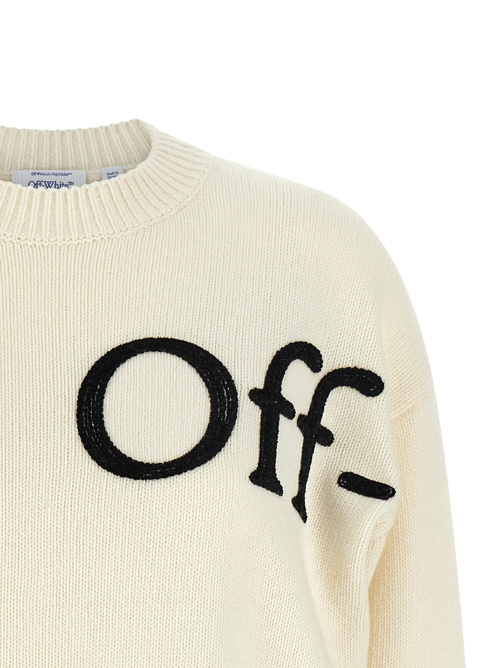 Bicolor Wool Velvet‑Embroidered Cardigan