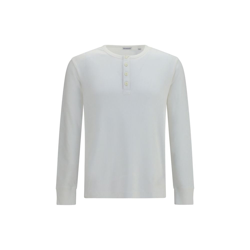 White Cotton Long Sleeve Top