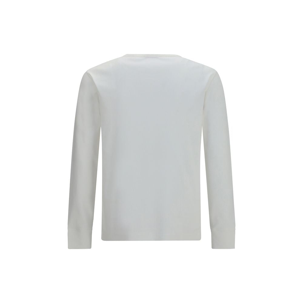 White Cotton Long Sleeve Top