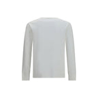 White Cotton Long Sleeve Top