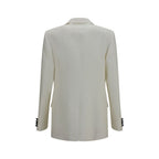 Two‑Tone Merino Wool Blazer