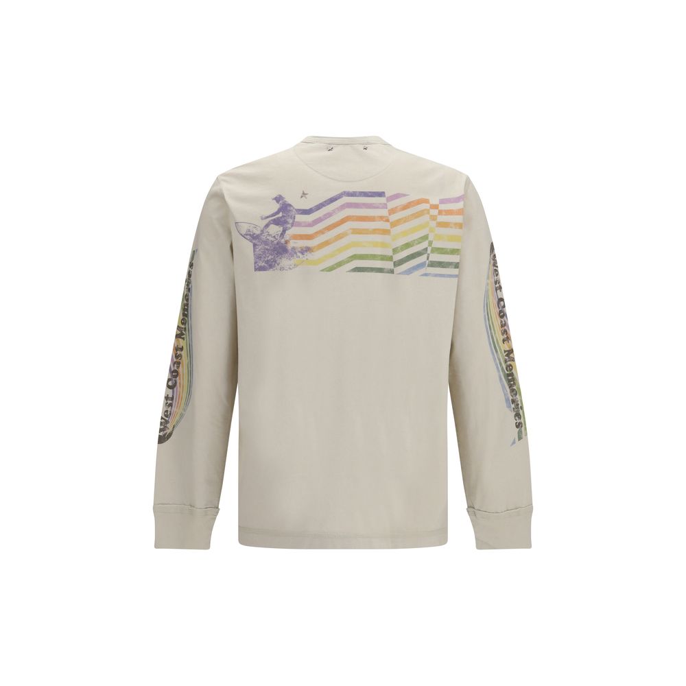 Cotton Asymmetric Print Sweatshirt