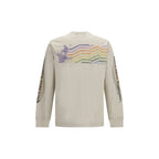 Cotton Asymmetric Print Sweatshirt