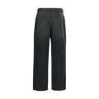 Oversized Double‑Dye Cotton Straight‑Leg Pants