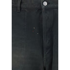 Oversized Double‑Dye Cotton Straight‑Leg Pants