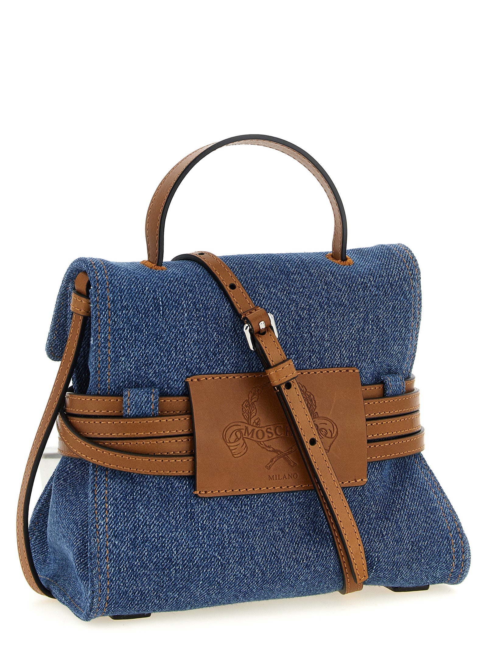 Small Blue Cotton Tie Me Handbag
