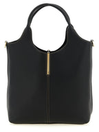 Black Calfskin Tote Bag