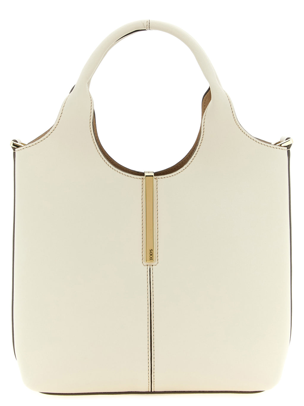 Mini White Calfskin Tote