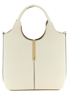 Mini White Calfskin Tote